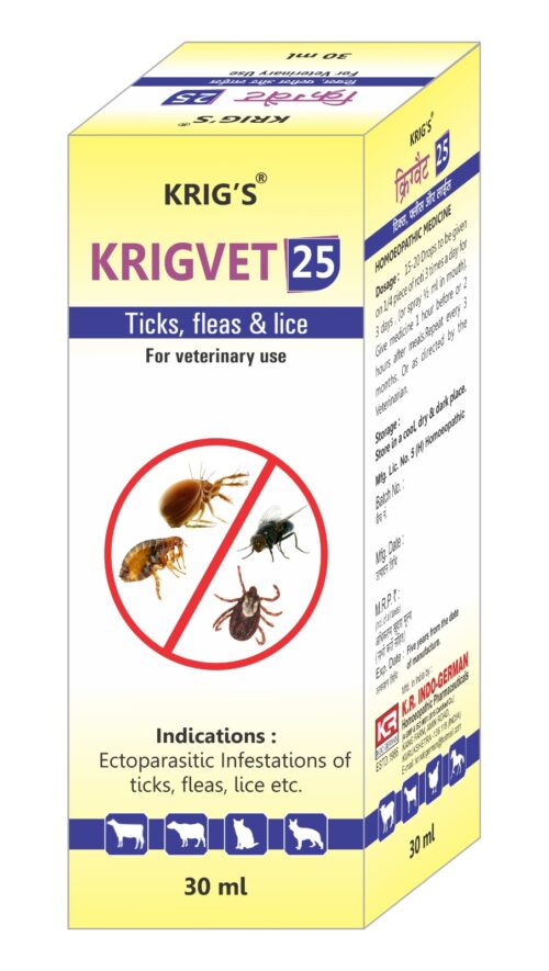 KRIGVET 25 (TICKS, FLEAS, LICE)